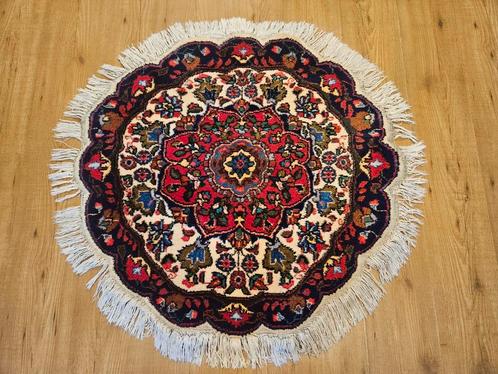 Vintage handgeknoopt perzisch tapijt tabriz rond 90cm, Huis en Inrichting, Stoffering | Tapijten en Kleden, Gebruikt, 50 tot 100 cm