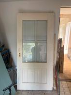 Oude schuifdeur met raam, Doe-het-zelf en Verbouw, Deuren en Horren, Ophalen, Gebruikt, 80 tot 100 cm, Binnendeur