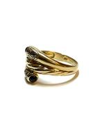 14k gouden ring met saffier en diamant, 18 tot 19, -, -, Ophalen of Verzenden