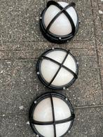 Vintage Industriële Wandlampen - Set van 3, Huis en Inrichting, Lampen | Wandlampen, Ophalen, Gebruikt, Glas