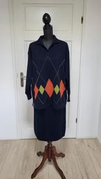 Klassiek pak, trui en rok, jaren 1980/90, Roberto Sarto, Ophalen of Verzenden, Gedragen, Blauw