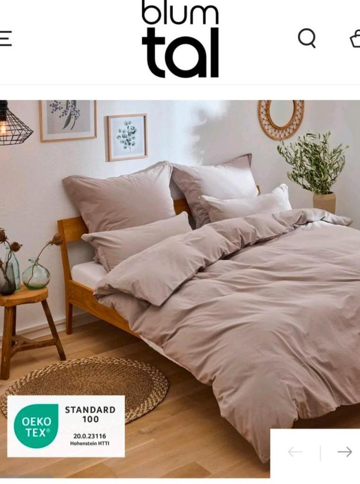 Blumtal Iven Dekbedovertrek Set - Taupe - 135x200, Huis en Inrichting, Slaapkamer | Beddengoed, Nieuw, Dekbedovertrek, Eenpersoons