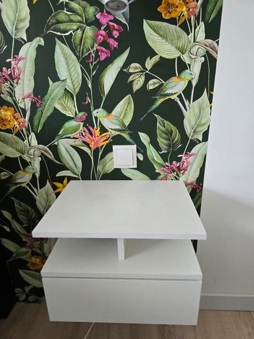 Nachtkastjes  vida xl zwevend wit 2 stuks, Huis en Inrichting, Slaapkamer | Nachtkastjes, Nieuw, Minder dan 55 cm, Hout, Ophalen of Verzenden