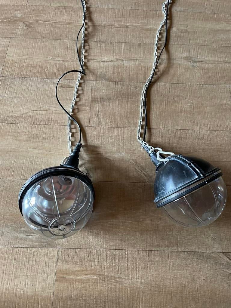 Hanglampen industieel design, Kunststof, Gebruikt, Ophalen of Verzenden, Minder dan 50 cm