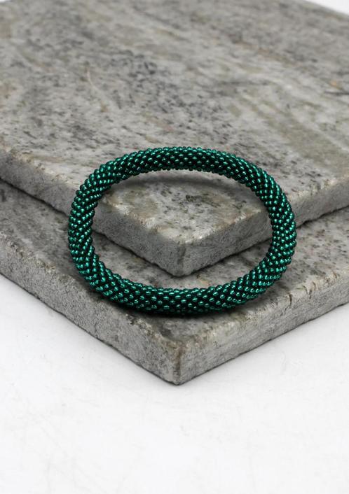 Glaskralen armband - groen - RB226, Sieraden, Tassen en Uiterlijk, Armbanden, Nieuw, Groen, Verzenden