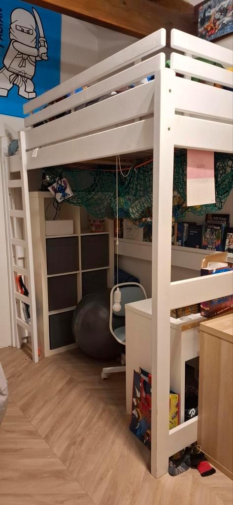 Extra Hoge Hoogslaper met Boekenplank & Veilige Rand, Huis en Inrichting, Slaapkamer | Stapelbedden en Hoogslapers, Hoogslaper