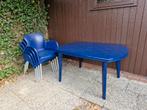 6 blauwe tuintafels in zeer goede staat, Tuin en Terras, Tuintafels, Ophalen, Zo goed als nieuw, Rechthoekig, Aluminium