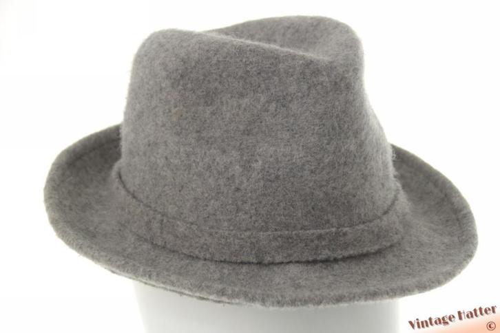 Vintage hoed Trilby Stradivarius gemengd grijs wolvilt 56, Kleding | Dames, Hoeden en Petten, Gedragen, Hoed, 56 of 57 cm (M, 7 of 7⅛ inch)
