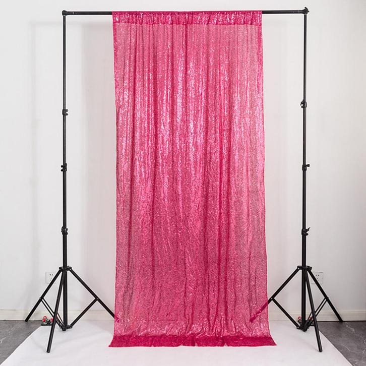 Donker Roze Glitter Gordijn / Pailletten Achtergrond Feest, Huis en Inrichting, Stoffering | Gordijnen en Lamellen, Nieuw, Verzenden
