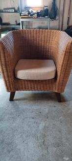 Rieten fauteuil, Huis en Inrichting, Ophalen, Gebruikt