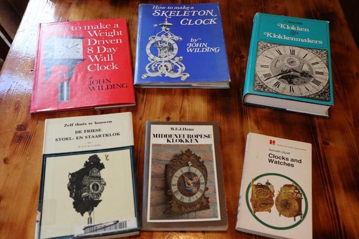 6 boeken over klokken en klokkenmakers, Antiek en Kunst, Antiek | Klokken, Ophalen of Verzenden