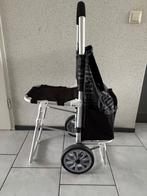 Boodschappentrolley met zitje, 30 cm of meer, Zwart, 80 cm of meer, Zo goed als nieuw
