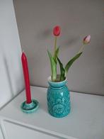 Setje  vaas  / kandelaar, Ophalen, Aardewerk of Porselein, Zo goed als nieuw, Minder dan 50 cm