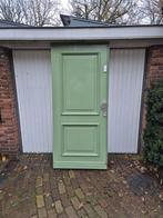 Hardhouten voordeur, Doe-het-zelf en Verbouw, Deuren en Horren, Ophalen, Zo goed als nieuw, Buitendeur, 200 tot 215 cm