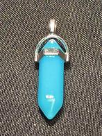 Dubbeleinder hanger babyblauw, Ophalen of Verzenden, Nieuw, Zilver, Glas of Kristal