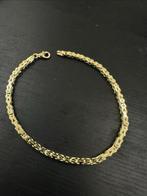Prachtige 14k gouden koningsarmband, Sieraden, Tassen en Uiterlijk, Armbanden, Ophalen of Verzenden, Zo goed als nieuw, Goud