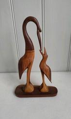 Vintage! Prachtige kraanvogels hout handgemaakt boho, Ophalen of Verzenden
