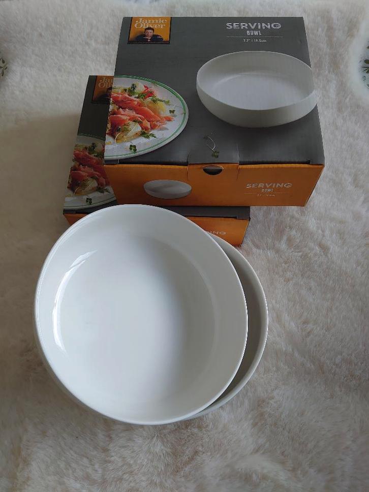 2 Jamie Oliver serveerschalen 19,5 cm Nieuw, Huis en Inrichting, Keuken | Servies, Nieuw, Schaal of Schalen, Overige stijlen, Porselein