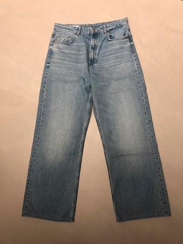 Zara High Waist Wide Leg Jeans BLAUW Maat 44 lengte 30