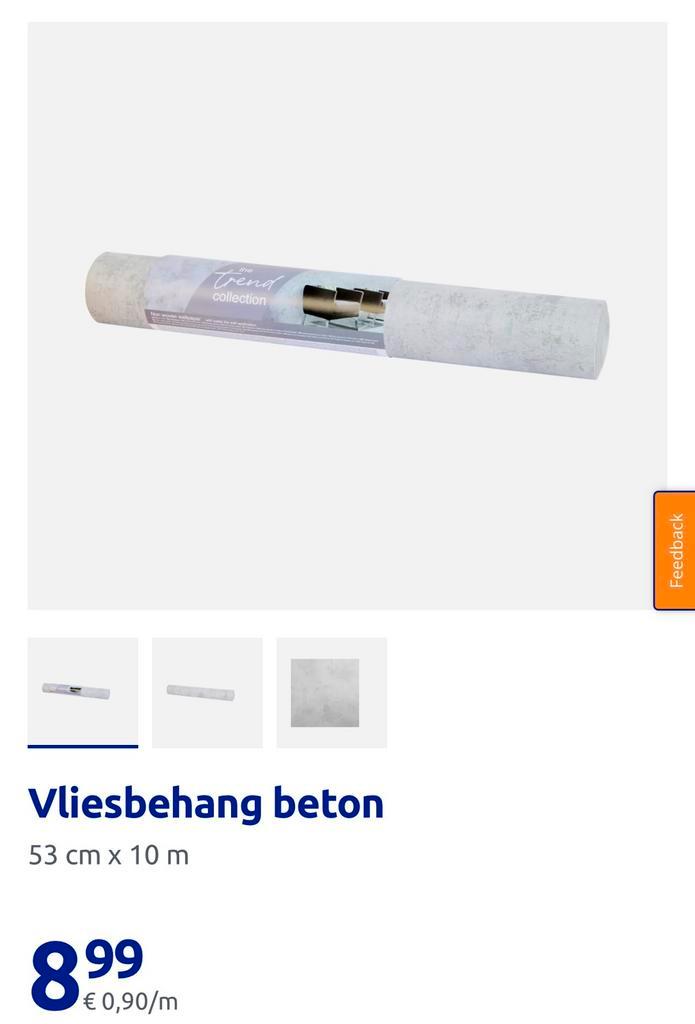 Vliesbehang Beton-Look / 4x Nieuwe rol in verpakking!, Huis en Inrichting, Stoffering | Behang, Grijs, 10 tot 25 m², Ophalen of Verzenden