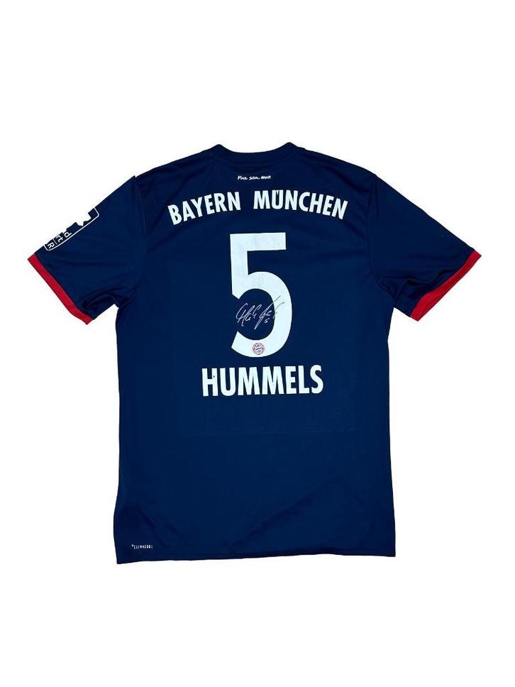 Gesigneerd Bayern München Away Shirt 2017/2018 – Adidas – M, Sport en Fitness, Voetbal, Zo goed als nieuw, Shirt, Maat M, Ophalen of Verzenden