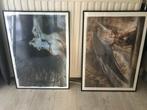Twee Luis Royo posters met lijsten 50x70, Rechthoekig Liggend, Ophalen of Verzenden, Zo goed als nieuw, A1 t/m A3