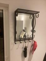 spiegel met kapstok, Huis en Inrichting, Woonaccessoires | Spiegels, Minder dan 100 cm, Minder dan 50 cm, Rechthoekig, Zo goed als nieuw