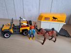 Playmobil jeep met paardentrailer, Ophalen of Verzenden, Zo goed als nieuw