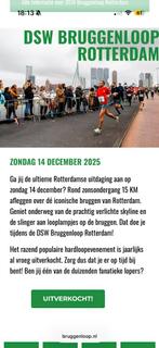 2x startbewijs Bruggenloop Rotterdam 14 december, Tickets en Kaartjes, Evenementen en Festivals, Twee personen