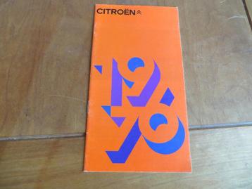 Compacte folder Citroen 1976 programma 2CV Dyane Ami8 GS CX beschikbaar voor biedingen