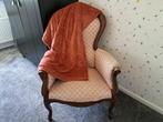 Brocante stoel, oudroze fauteuil, Ophalen of Verzenden