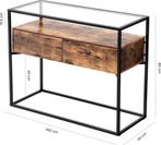 Sidetable Echo - glas - 120x40x80, 100 tot 150 cm, Nieuw, Ophalen of Verzenden, Glas
