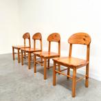 Vintage stoelen grenen Daumiller deens design jaren 60 70, Ophalen, Gebruikt, Bruin, Vintage midcentury modern 60s 70s danish design