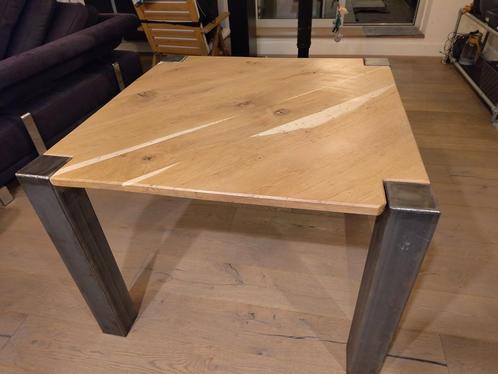Massief eiken eettafel, Huis en Inrichting, Tafels | Eettafels, Zo goed als nieuw, 50 tot 100 cm, 50 tot 100 cm, Vier personen