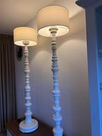 2 Brocante Staande vloeampen, Ophalen, Gebruikt, Hout, 150 tot 200 cm