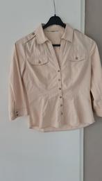 Beige blouse met 3/4 mouwen - Maat S, Ophalen of Verzenden, Zo goed als nieuw, Maat 36 (S), Beige