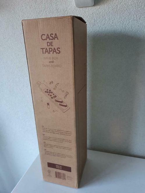 NIEUW Casa de Tapas Houten Geschenkverpakking Wijnkist, Huis en Inrichting, Woonaccessoires | Wijnrekken, Nieuw, Minder dan 50 cm