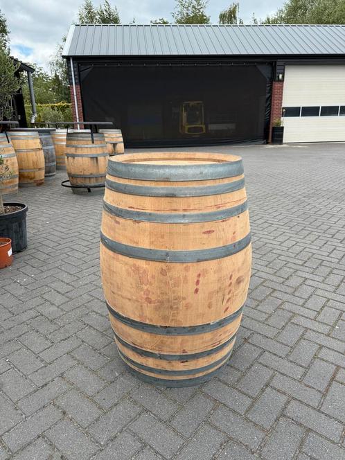 Wijnvaten | decoratie | blanke eiken vaten | regenton, Tuin en Terras, Regentonnen, Zo goed als nieuw, Kunststof, 150 liter of meer