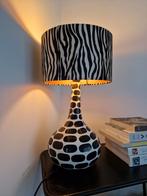 Lampenvoet plus kap tafellamp zebra zwart wit, Huis en Inrichting, Lampen | Tafellampen, Ophalen of Verzenden, Zo goed als nieuw