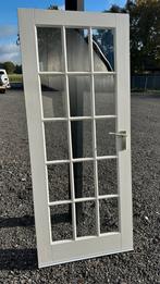 Mooie Opdekdeur met Glas, Gebruikt, 80 tot 100 cm, Binnendeur, Ophalen of Verzenden