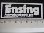 sticker Ensing autoverhuurbedrijf apeldoorn logo, Verzenden, Zo goed als nieuw, Bedrijf of Vereniging