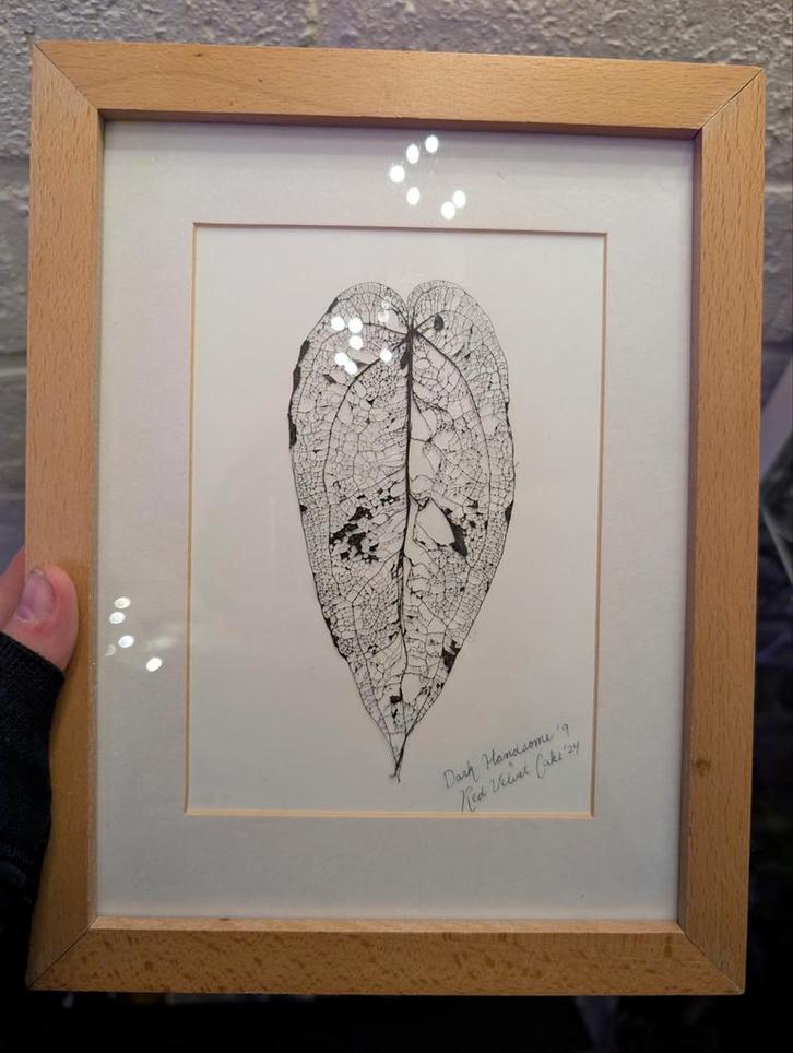 Anthurium Kunstwerk Bladskelet, Antiek en Kunst, Kunst | Designobjecten, Ophalen of Verzenden