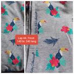 Lap 44...Tricot met Vogels..info zie foto, Overige materialen, 120 cm of meer, Ophalen of Verzenden, Grijs