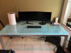 Gratis, Tafel, bureau, tuintafel , groot en heel apart, Ophalen, Gebruikt, 100 tot 150 cm, 200 cm of meer
