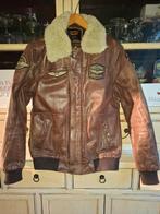 PME Legend Hudson Leren Jas met Bontkraag, Bruin, Maat 48/50 (M), Ophalen of Verzenden, PME Legend