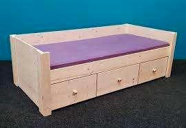 Massief HOUTEN BED model BOB met 3 laden, Kinderen en Baby's, Kinderkamer | Bedden, Nieuw, 180 cm of meer, 85 tot 100 cm, Lattenbodem
