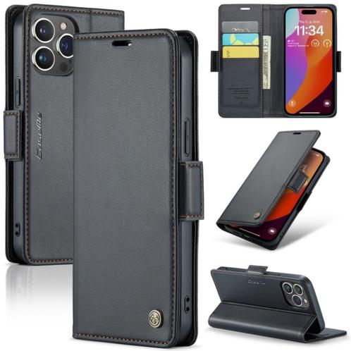 CaseMe Luxe Wallet Case voor Apple iPhone 15 Pro Max _ Zwart, Telecommunicatie, Mobiele telefoons | Hoesjes en Frontjes | Apple iPhone