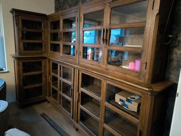 Bibliothekkast hoekkast Vitrine Buffetkast boeken kast Oud  beschikbaar voor biedingen
