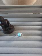 Sierlijke zilveren Larimar ring te koop, Sieraden, Tassen en Uiterlijk, Ringen, Ophalen of Verzenden, Nieuw, Zilver, Zilver