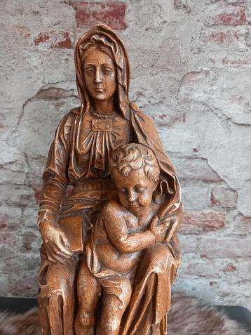Antiek brocant Mariabeeld met Jezus  €29,95 beschikbaar voor biedingen